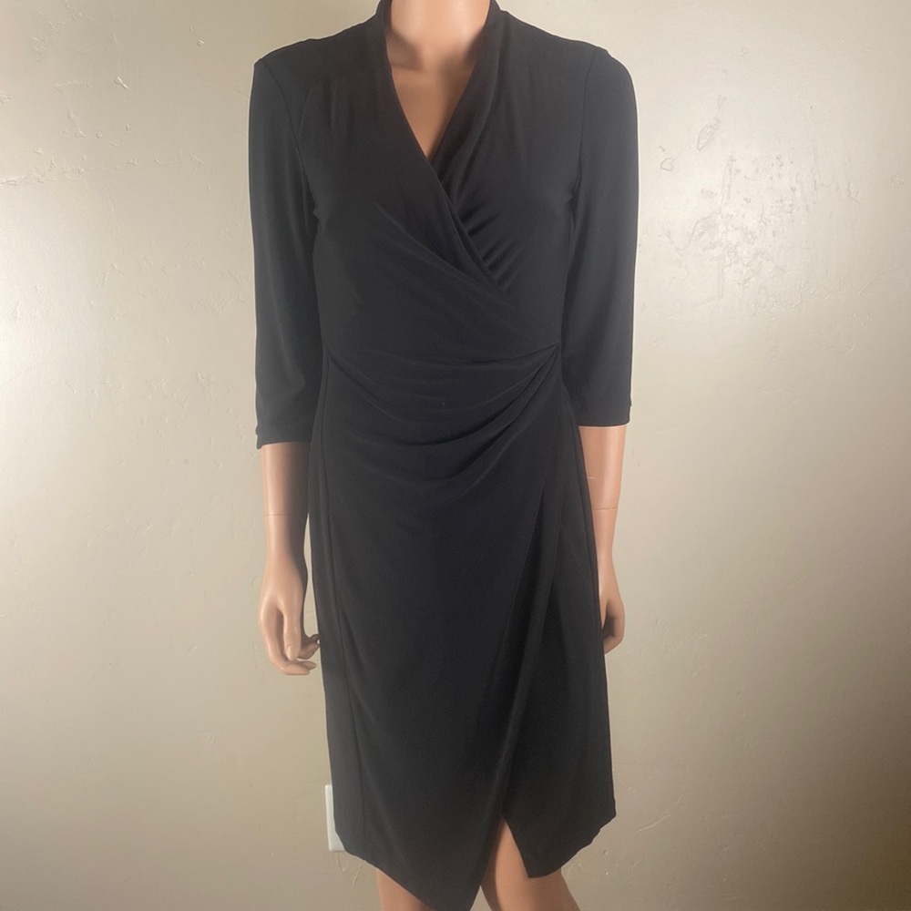 Black wrap dress